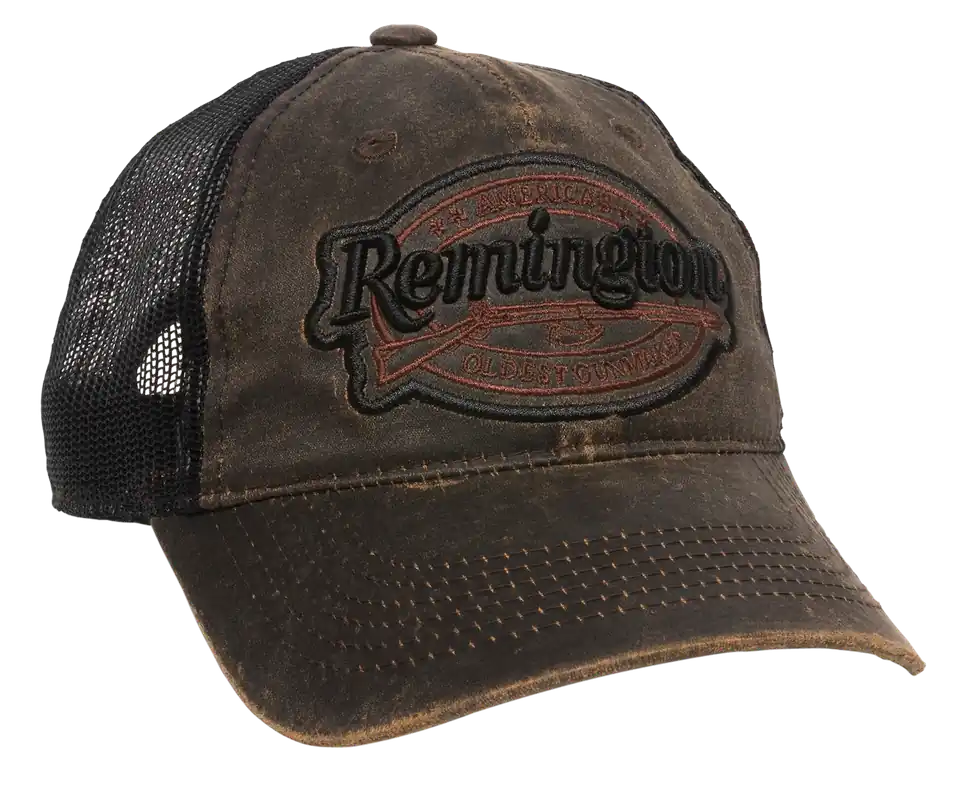 Remington RM17A Black/Brown Cotton Cap - Unstructured OSFA