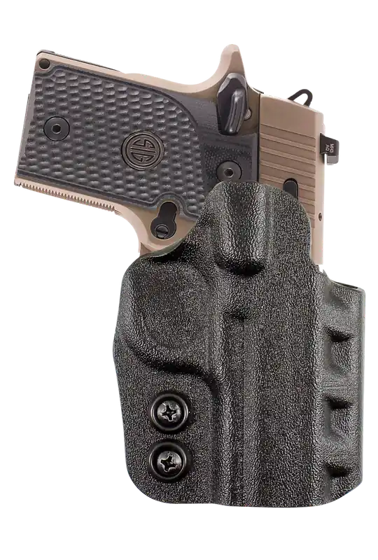 DeSantis Gunhide Cazzuto OWB Black Kydex Paddle Holster for S&W M&P 9 Shield EZ - Right Handed
