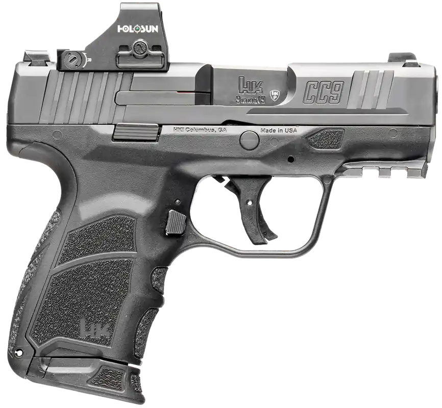HK 81001132 CC9 9mm Luger Pistol, Optic Ready, Black, 10+1 Capacity