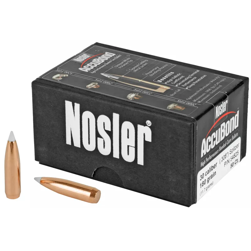 Nosler .30 Caliber 180 Grain AccuBond Bullets - 50 Count