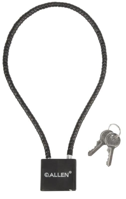 Allen 15414 Black Stainless Steel Cable Gun Lock with Key for Handgun/Rifle/Shotgun