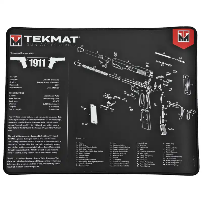 TEKMAT Ultra Pistol Mat 1911 Black