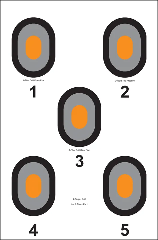 Action Target 530OC100 Bullseye Paper, 23" x 35", Multi-Color, 100 Sheets/Box