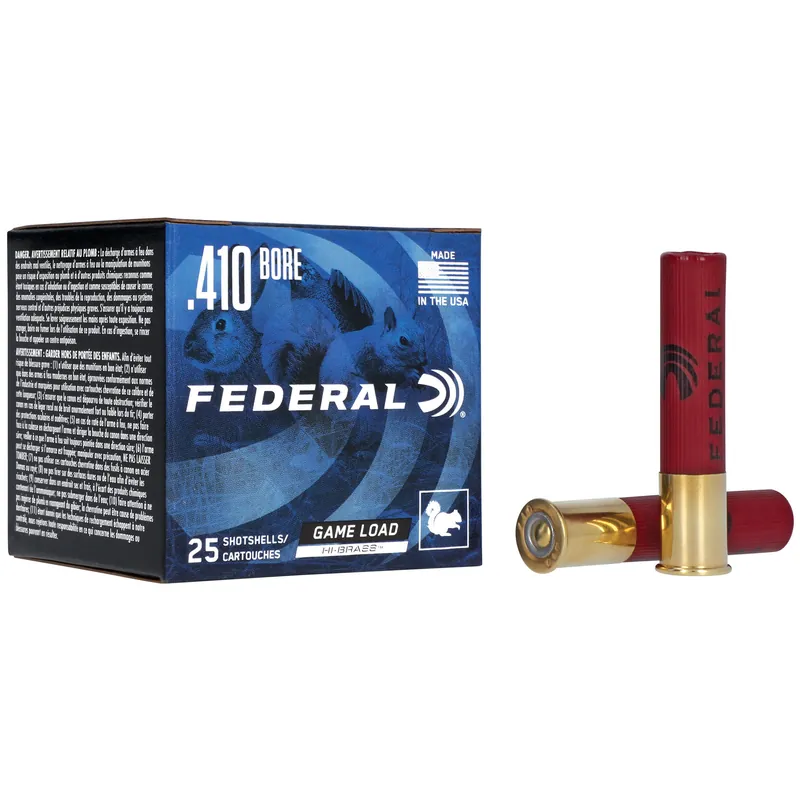 Federal Game-Shok High Brass 410 Gauge 2.5" #7.5 Shot 25 Rounds/250 Rounds Case