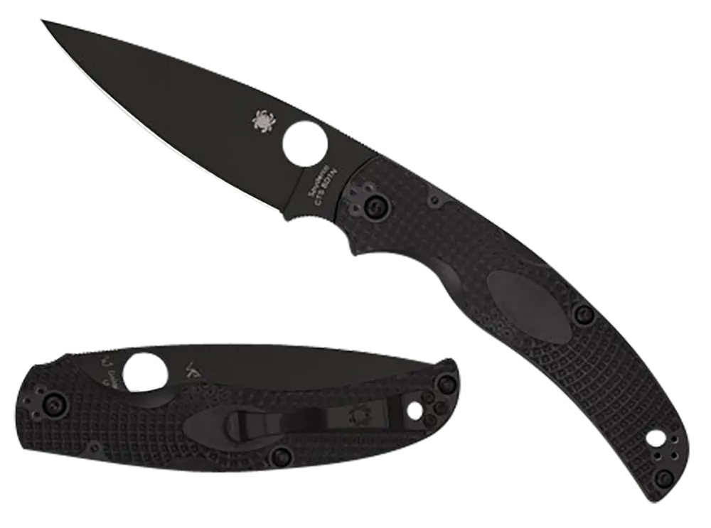 Spyderco Native Chief Lightweight Folding Knife with Black DLC Blade and Textured FRN Handle
