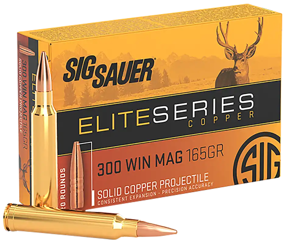 Sig Sauer Elite Copper 300 Win Mag 165gr Solid Ammo - 20/Box