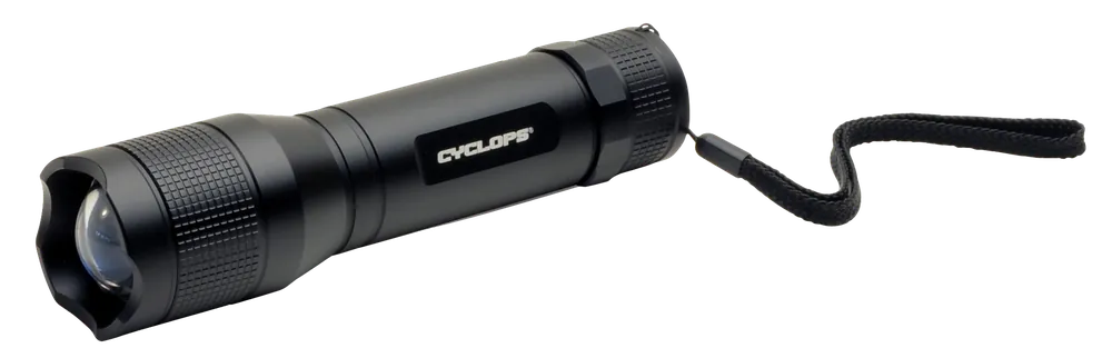 Cyclops TF-800 Tactical Flashlight - 800 Lumens, Black Anodized, White Cree LED