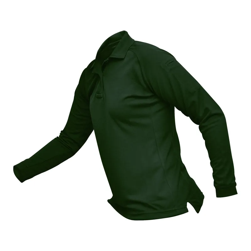 VERTX Coldblack Women's Long Sleeve Polo Green Medium