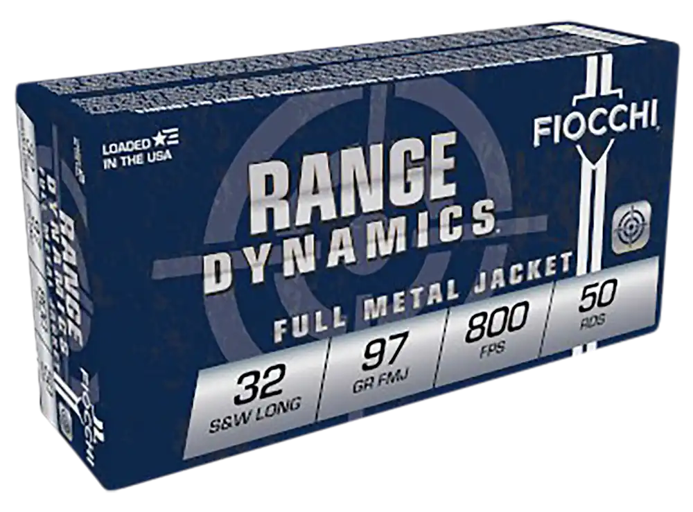 Fiocchi 32SWLA Range Dynamics 97gr FMJ 32S&WLong Ammo - 50/Box, 20/Case