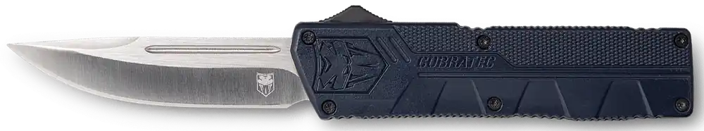 CobraTec Knives NYCTLWDNS 3.25" OTF Drop Point D2 Blade with NYPD Blue Handle