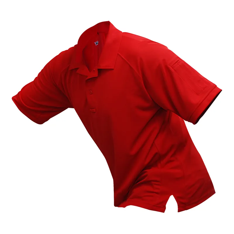 VERTX Coldblack Short Sleeve Polo - Red, Small