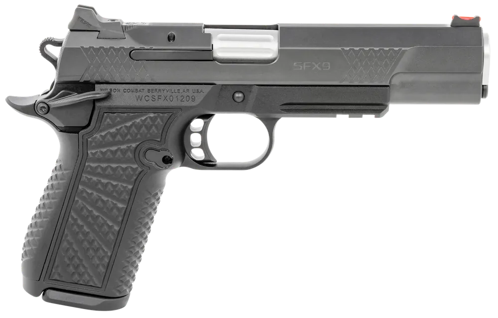 Wilson Combat SFX9 9mm Luger Pistol with 5" Barrel and Black DLC Finish
