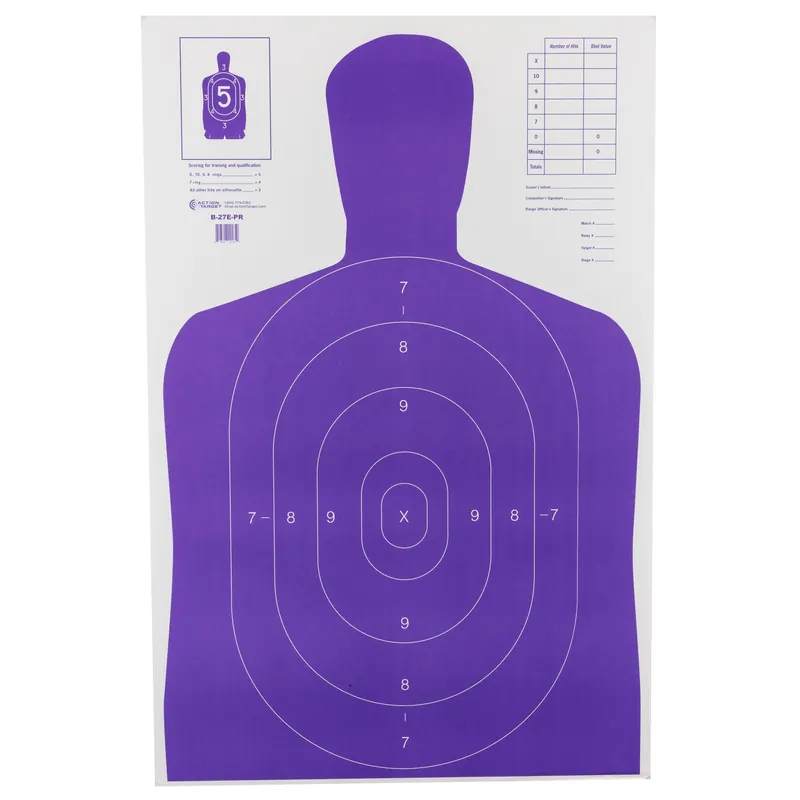 High-Visibility Fluorescent Purple Target Sheets, 100-Pack