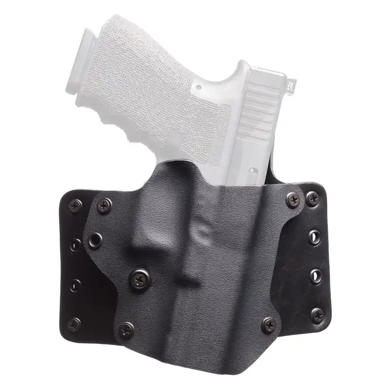 Black Leather Wing Holster for Glock 17 Right Handed