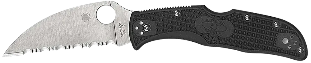 Spyderco Endela Lightweight Wharncliffe Folding Knife with VG-10 Blade and Black FRN Handle