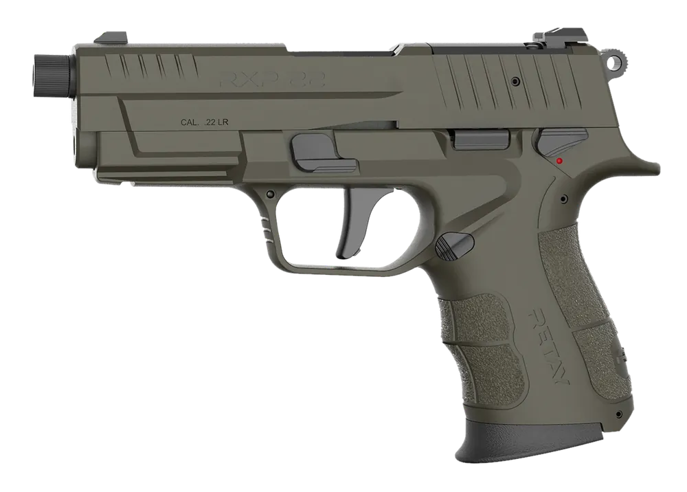Retay USA RXP22OD13TH 22 LR Pistol with Optic Ready Slide and OD Green Cerakote Finish