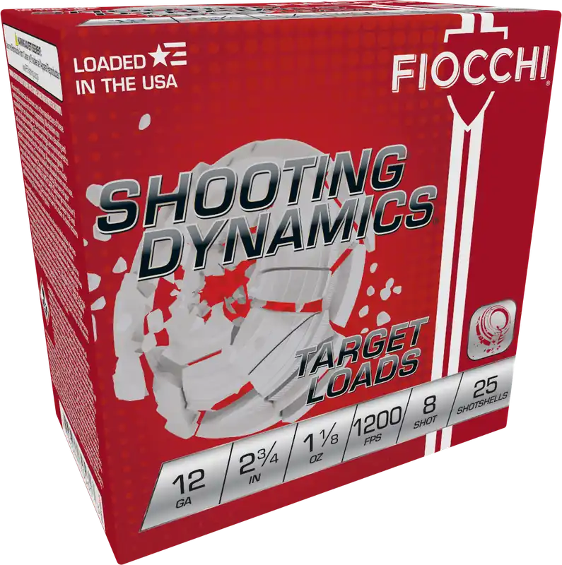 Fiocchi 12SD18H8 Shooting Dynamics Target 12Gauge 2.75" 1 1/8oz 8Shot 25 Per Box/10 Case