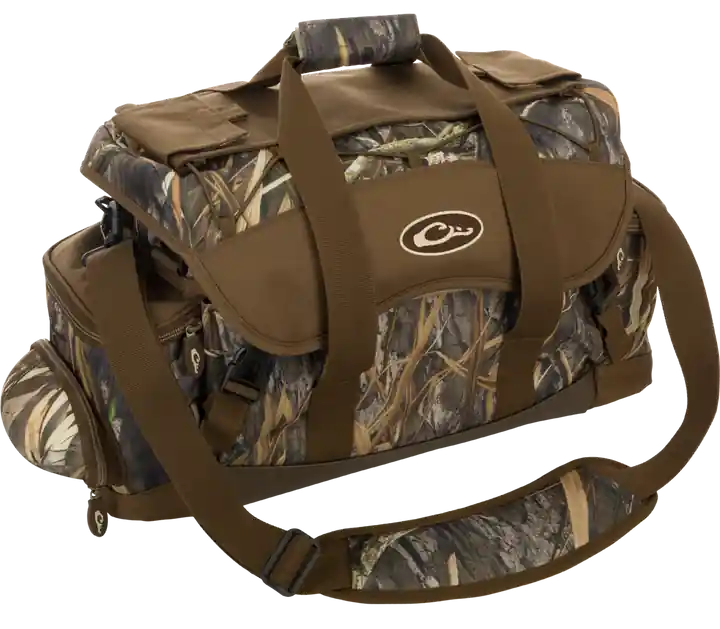 Drake Waterfowl Blind Bag - Mossy Oak Bottomland HD-2 Duffle with Zipper Closure