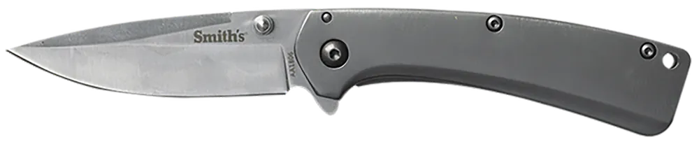 Smiths Products 51008 Folding Knife with Satin Titanium Coated Blade and Pocket Clip