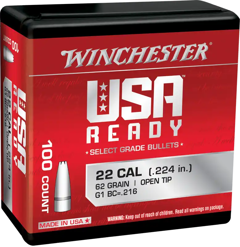 Winchester Ammo WBR22462 .224 Valkyrie 62gr Open Tip - 100 Rounds/Box, 10 Boxes/Case