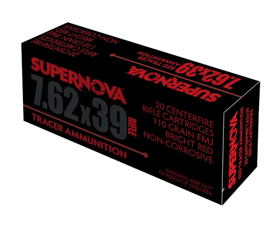 Piney Mountain 7.62mm Red Tracer Ammo - 110gr FMJ, 20/Box