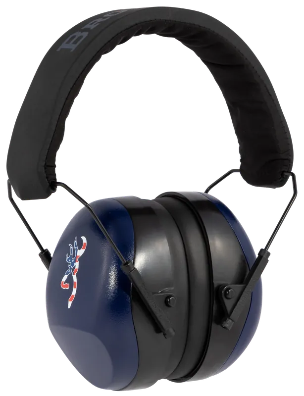 Browning Buck Mark II Over-the-Head Ear Protection, 27 dB, Blue/Black, Adult