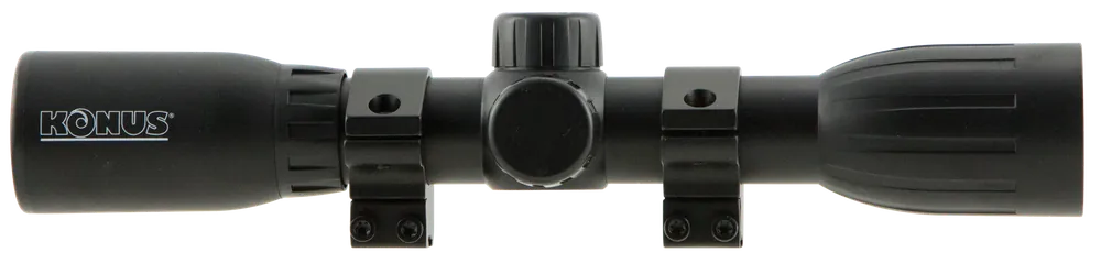 Konus 7350 KonusFire 4x32mm Matte Black Scope with 30/30 Reticle and Mounting Rings