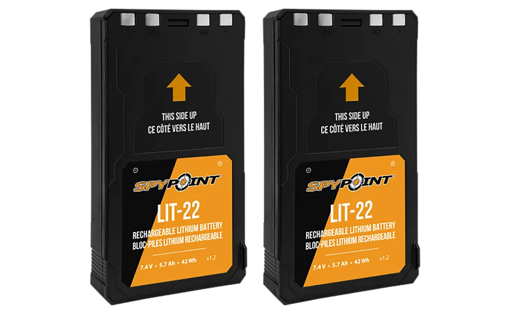 Spypoint LIT-22 Rechargeable Lithium Battery Pack - 7.4V, Single Pack, Black