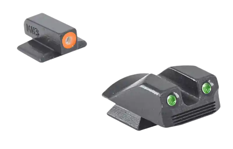 Meprolight USA Hyper-Bright Tritium Sights for Kimber 1911 Micro - Green/Orange Front, Black Frame