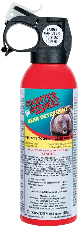 Counter Assault Bear Spray with Holsters - 32-40 ft Range, 8.10-10.20 oz