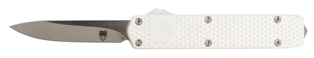 Mini Mamba Gen II OTF Knife with Stonewashed D2 Blade and Silver Anodized Handle