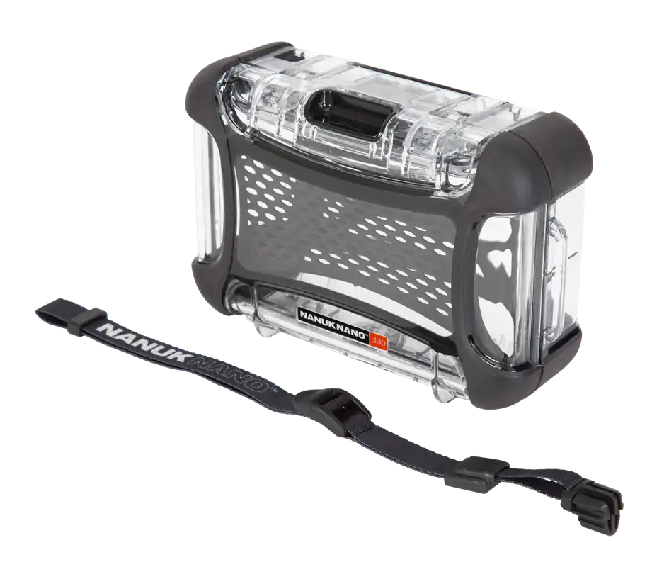 Nanuk 3300011 Nano 330 Clear Polycarbonate Case with PowerClaw Latches and Carry Strap