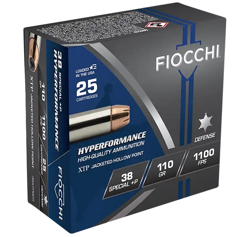 Fiocchi Hyperformance .38 Special +P 110gr XTP HP Ammo - 25 Rounds