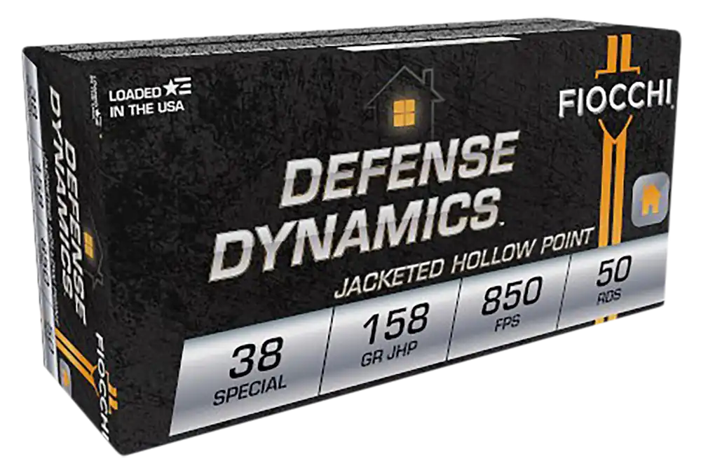 Fiocchi 38 Special 158gr JHP Defense Dynamics - 50 Rounds/Box, 20 Boxes/Case