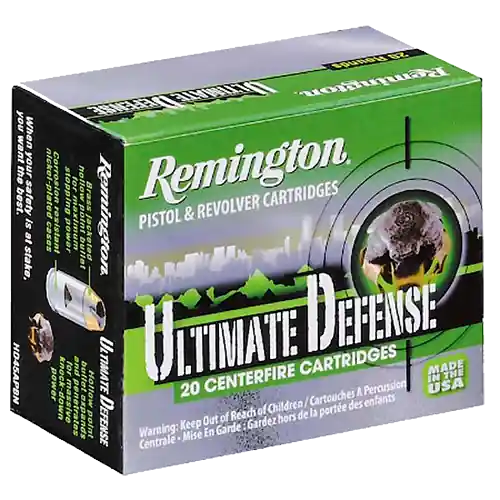 Remington Ultimate Defense 40S&W 165gr JHP Ammo - 20/Box