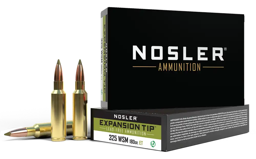 Nosler 40146 E-Tip Lead-Free 325 WSM 180gr, 20/Box, 10/Case