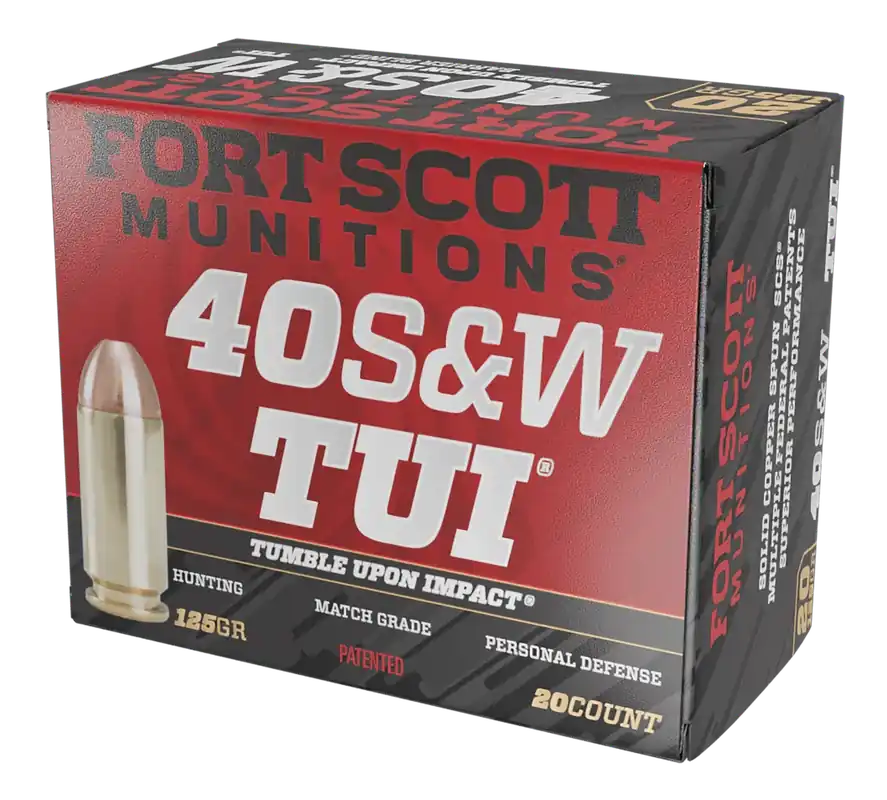 Fort Scott Munitions 40S&W 125gr TUI Solid Copper Ammo - 20/Box