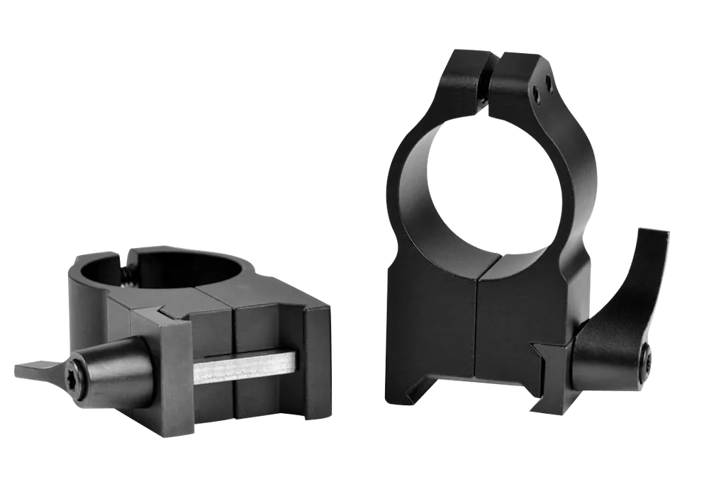 Warne 203LM Maxima Matte Black 1" Extra High Quick Detach Vertical Rings 0 MOA