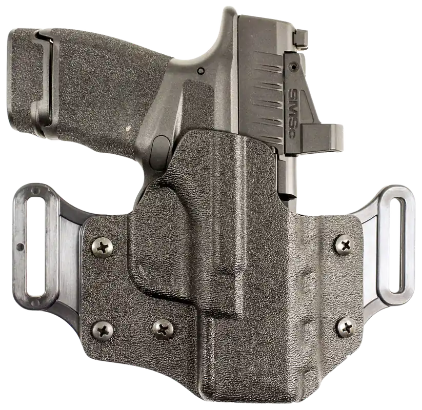DeSantis Gunhide Veiled Partner OWB Holster for Springfield Prodigy with Red Dot, 4.25-5" Barrel, Right Hand, Black Kydex Belt Slide