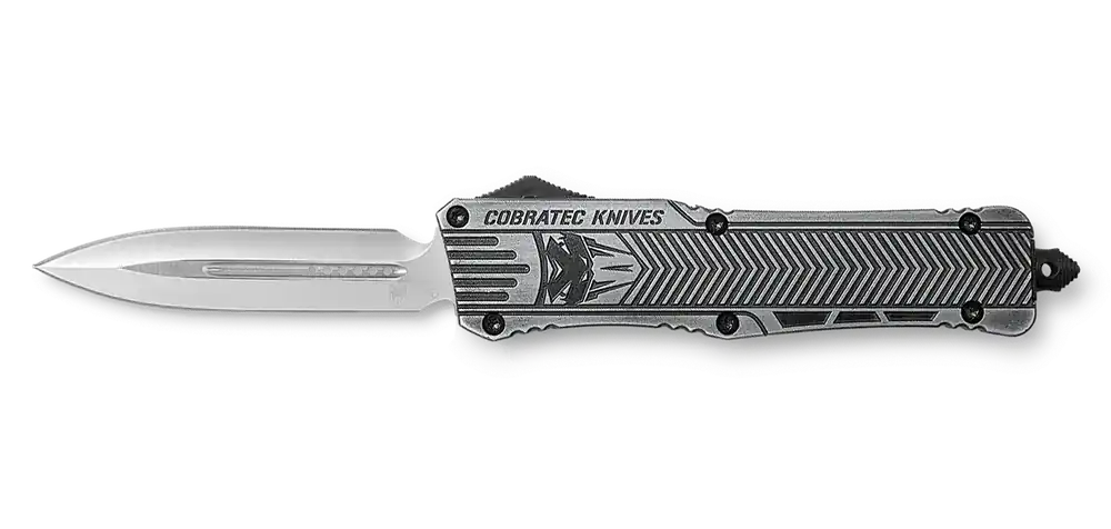 CobraTec CTK-1 Large OTF Dagger with D2 Steel Blade and Stonewashed Handle