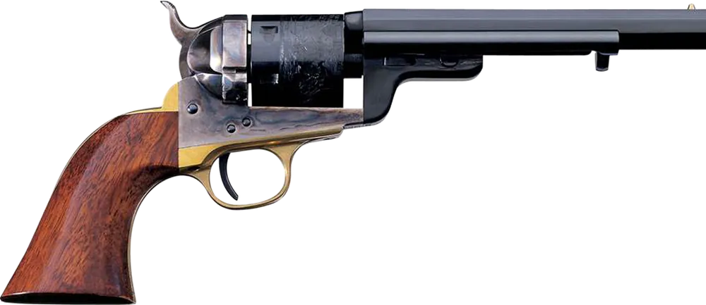 Taylors & Company 1851 C. Mason .38 Special Revolver with 5.50" Blued Barrel and Walnut Grip