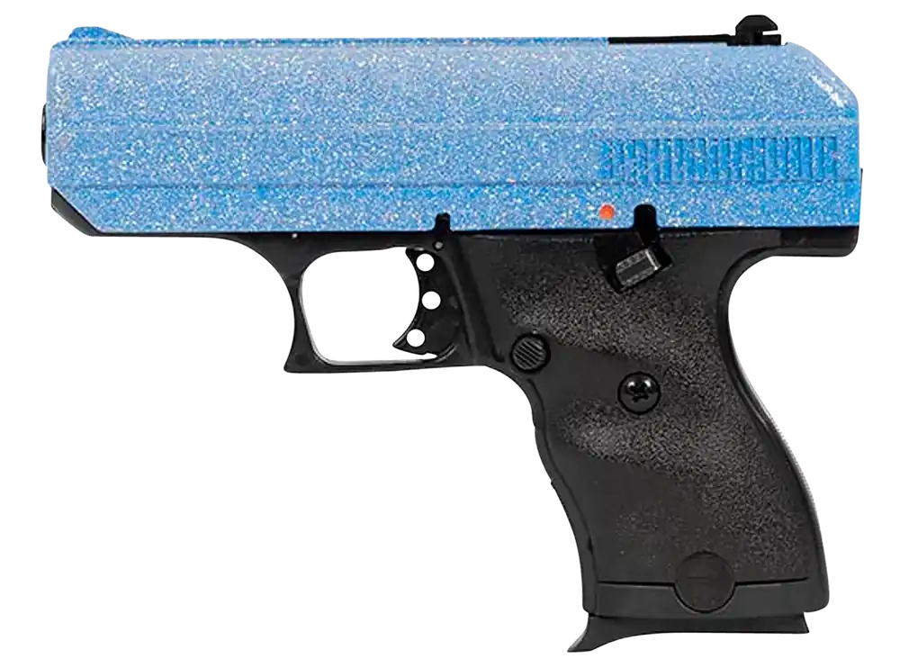 Hi-Point C9 9mm Luger Pistol with Blue Sparkle Slide and Black Polymer Frame