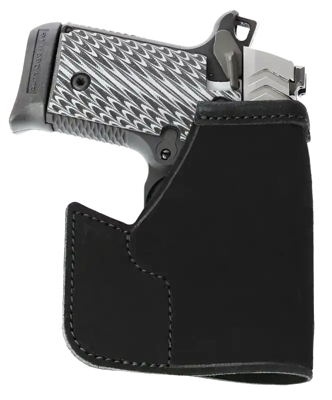Galco PRO664B Black Leather Pocket Protector for Sig P938/Kimber Micro 9 - Ambidextrous Fit