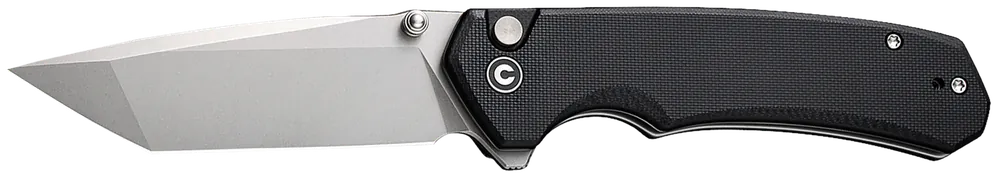 Civivi Brazen Folding Tanto Knife with Stonewashed D2 Steel Blade and Black G10 Handle