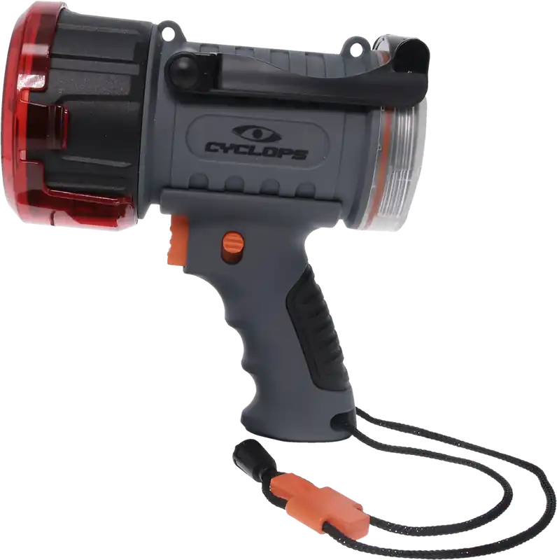 Cyclops CYC2000WP Dual-Mode LED Spotlight 500/200 Lumens - Red/White CREE XP-G3, Black/Gray Finish