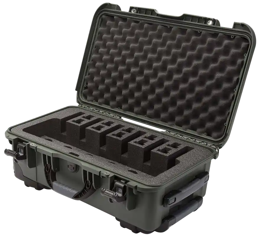 Nanuk 935 Pistol Case Olive with Foam Padding - 22"x14"x9" Interior