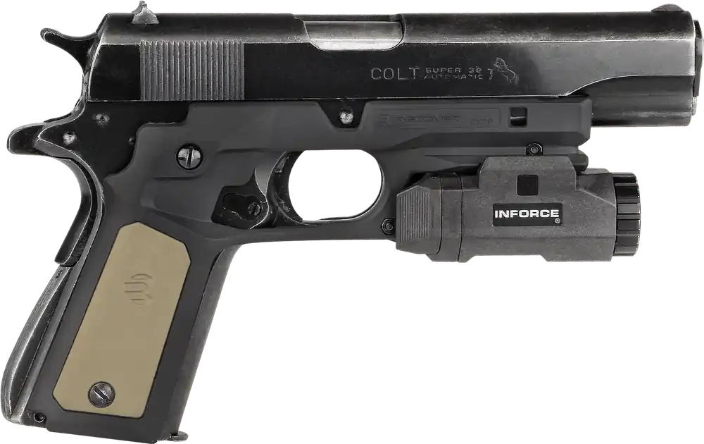 Recover Tactical CC3P0102 Black Polymer Frame Grip with Interchangeable Panels for 1911 Standard Frame