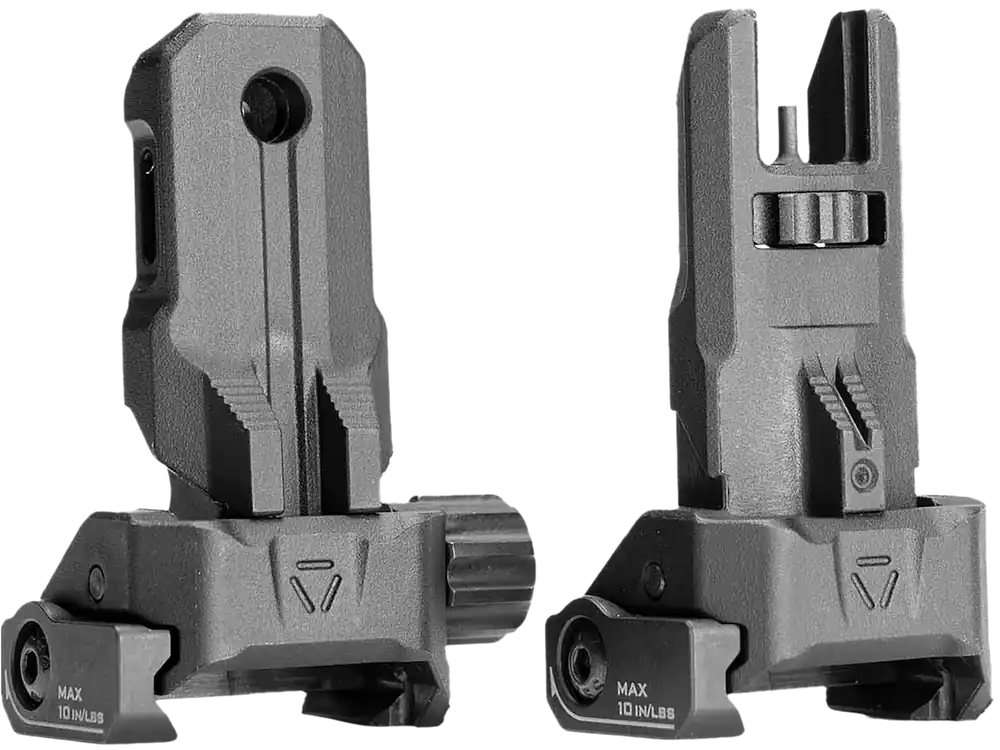 Strike Industries SPBUS Black Folding Polymer Backup Sights for AR-15