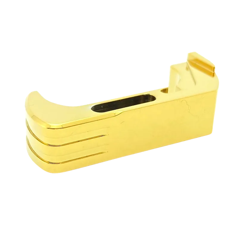 Gold Anodized Aluminum Extended Mag Catch for Glock Gen4-5 by Cross Armory