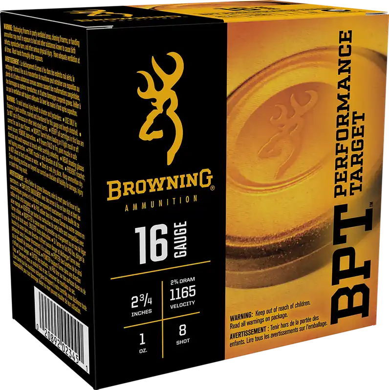 Browning BPT Performance Target 16 Gauge Ammo - 25 Rounds per Box